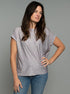 The Relaxed Tee - Gingham / Grey